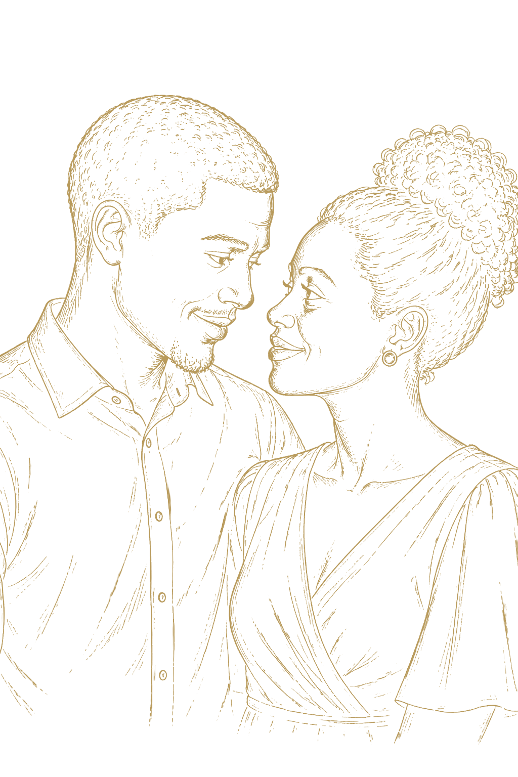 Golden embrace of love and warmth