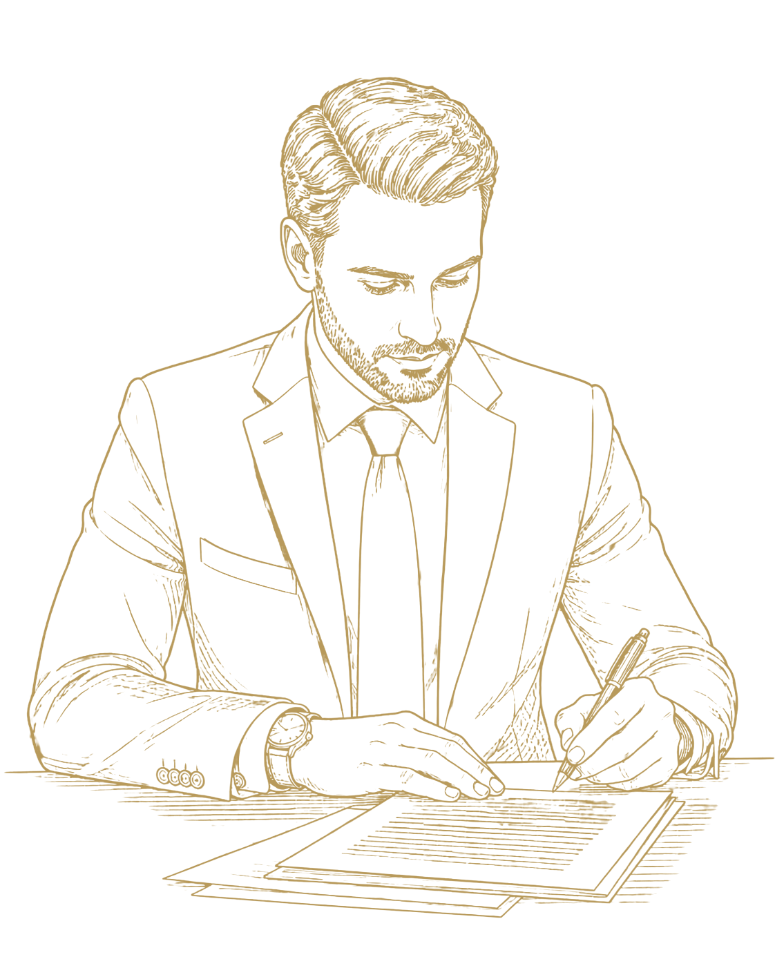 Lawyer Signing Documents