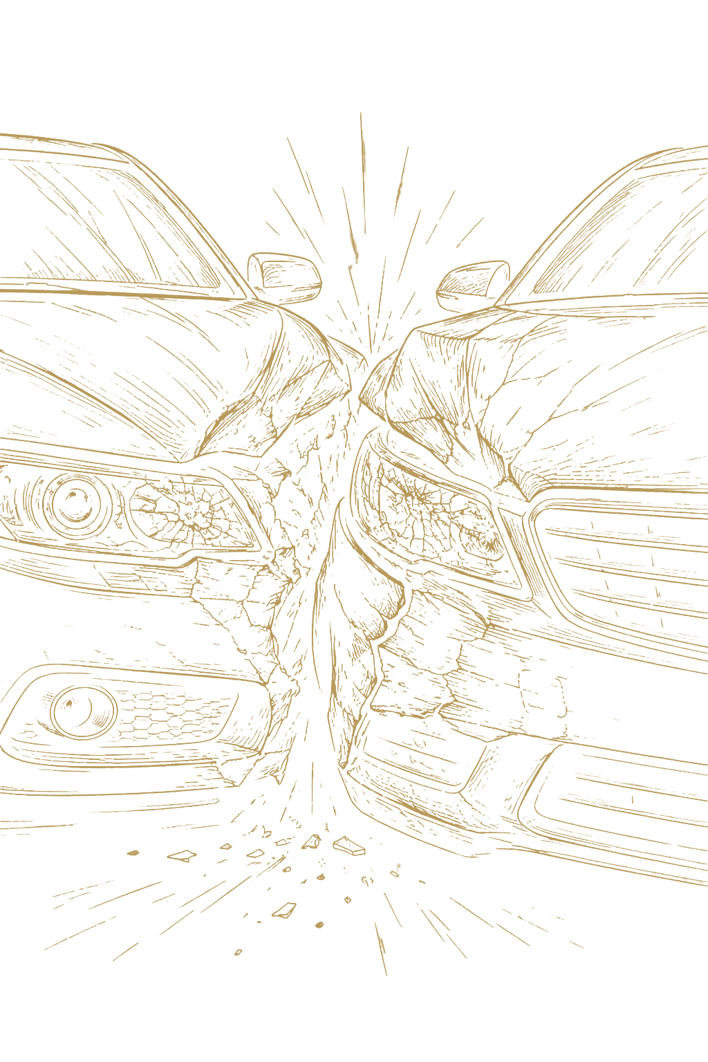 Crash impact in gold etching