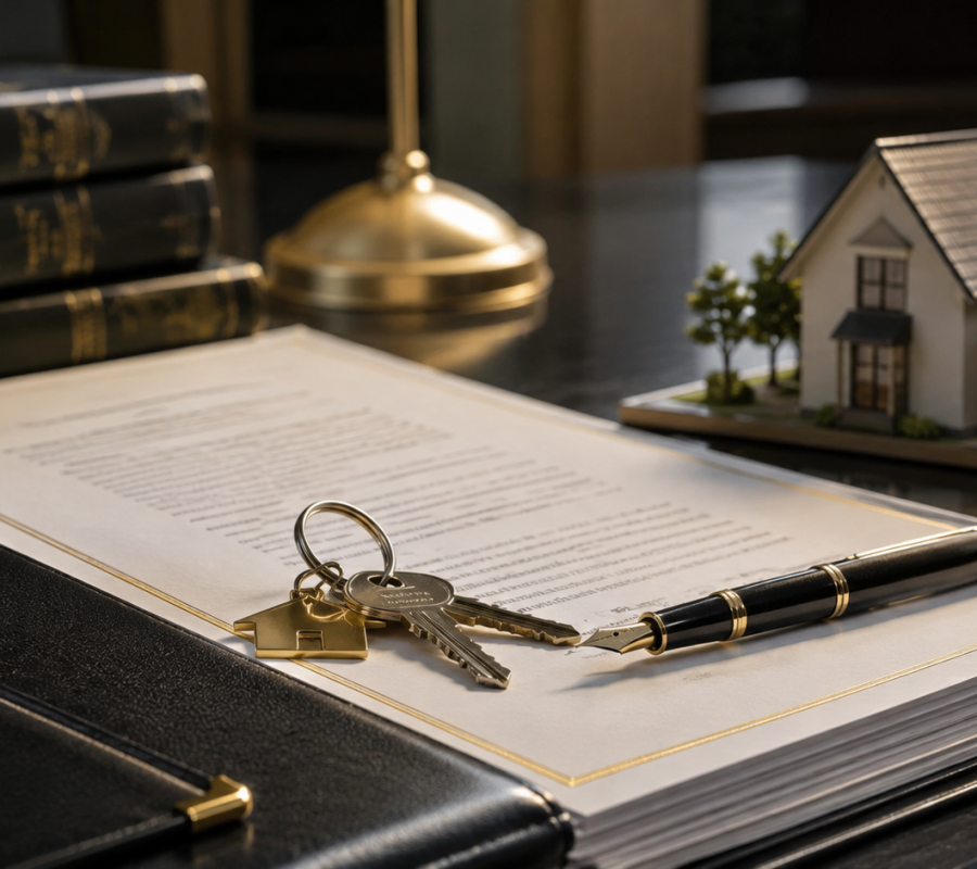 Home Keys laying on a document