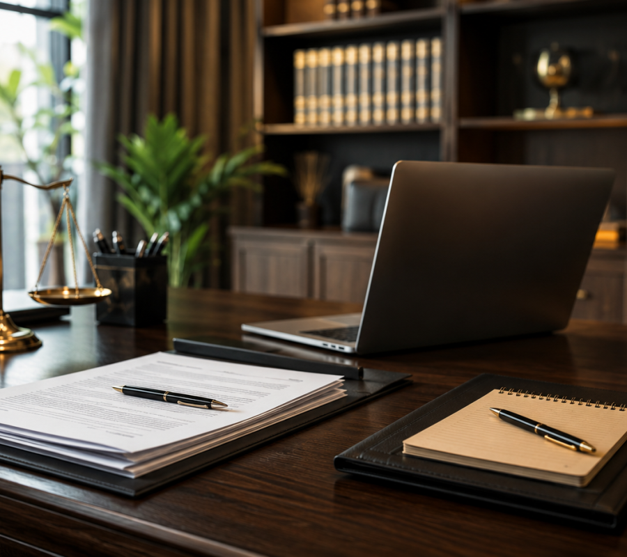Laptop on a desk