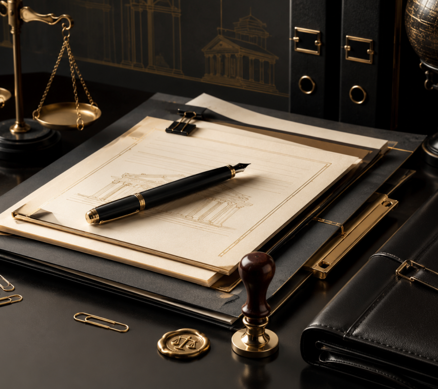 Sophisticated legal office still life